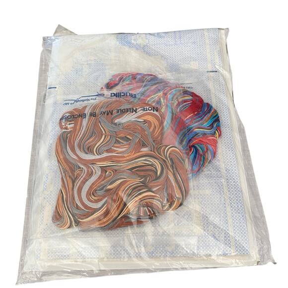 Bucilla Stamped Cross Stitch Noah’s Ark Lap Quilt Wall Hanging 45x45 - Picture 5 of 6